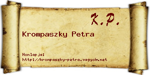 Krompaszky Petra névjegykártya